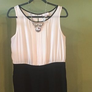 Black and white LOFT jumpsuit